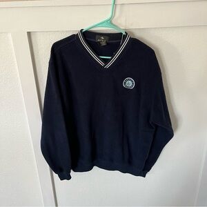 Vintage Antigua Men’s Small Seattle Mariners Fleece V-neck Sweater